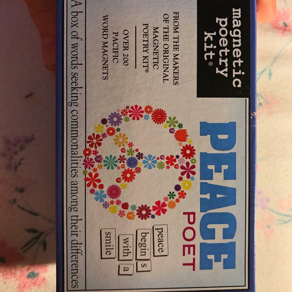 Magnetic poetry kit: peace poet
